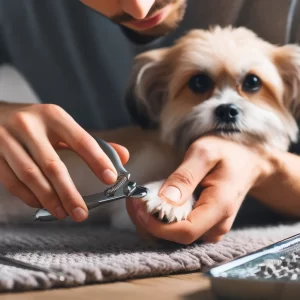 Trimming dog nails