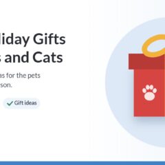 Illustration of a red gift box with a paw print