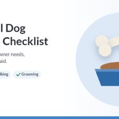 Illustration of a dog bowl and a bone